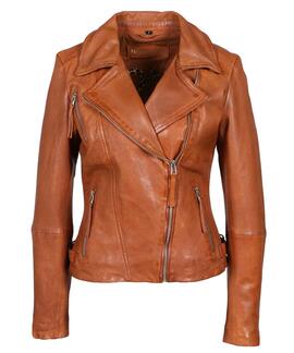 CAZADORA BIKER PRINCESS SR PIEL ENVEJECIDA SANDSTONE