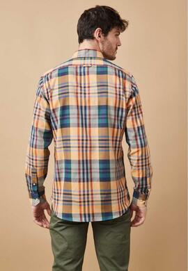 CAMISA DE VIYELA SLIM FIT TARTAN AMARILLO