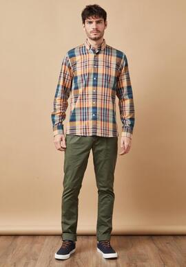 CAMISA DE VIYELA SLIM FIT TARTAN AMARILLO