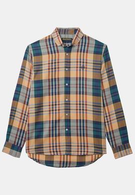 CAMISA DE VIYELA SLIM FIT TARTAN AMARILLO