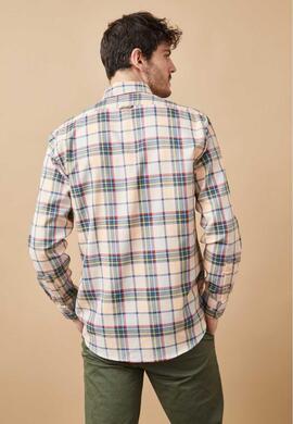 CAMISA DE VIYELA SLIM FIT TARTAN BEIGE Y VERDE