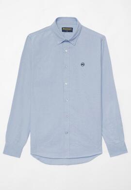 CAMISA SLIM FIT POPELÍN CELESTE