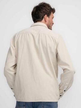 SOBRECAMISA DE PANA REGULAR FIT CRUDO