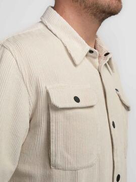 SOBRECAMISA DE PANA REGULAR FIT CRUDO