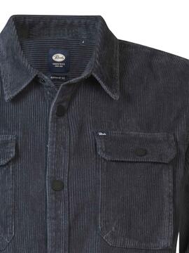 SOBRECAMISA DE PANA REGULAR FIT GRIS MARENGO