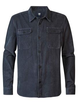 SOBRECAMISA DE PANA REGULAR FIT GRIS MARENGO