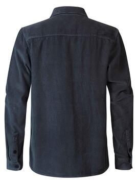 SOBRECAMISA DE PANA REGULAR FIT GRIS MARENGO