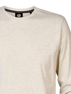 CAMISETA MANGA LARGA MULCHATNA REGULAR FIT BEIGE