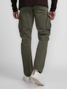 PANTALÓN BOLSO CARGO TAPERED FIT VERDE CAQUI