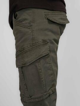 PANTALÓN BOLSO CARGO TAPERED FIT VERDE CAQUI