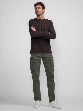 PANTALÓN BOLSO CARGO TAPERED FIT VERDE CAQUI