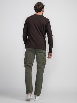 PANTALÓN BOLSO CARGO TAPERED FIT VERDE CAQUI