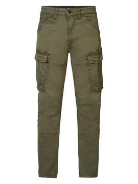 PANTALÓN BOLSO CARGO TAPERED FIT VERDE CAQUI