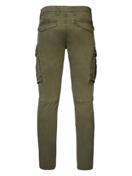 PANTALÓN BOLSO CARGO TAPERED FIT VERDE CAQUI