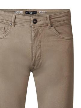 PANTALÓN VAQUERO SEAHAM SLIM FIT CAMEL