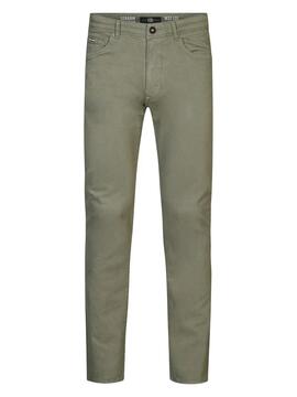 PANTALÓN VAQUERO SEAHAM SLIM FIT VERDE CAQUI