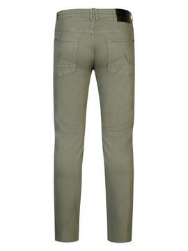 PANTALÓN VAQUERO SEAHAM SLIM FIT VERDE CAQUI