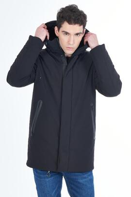 CHAQUETA ACOLCHADA DE HOMBRE SLIM FIT SOFTSHELL NEGRO