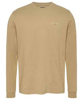 CAMISETA MANGA LARGA LINEAR CHEST SLIM FIT BEIGE