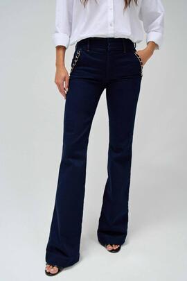 SECRET CHINO PUSH IN FLARE DENIM AZUL