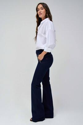 SECRET CHINO PUSH IN FLARE DENIM AZUL