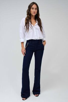 SECRET CHINO PUSH IN FLARE DENIM AZUL