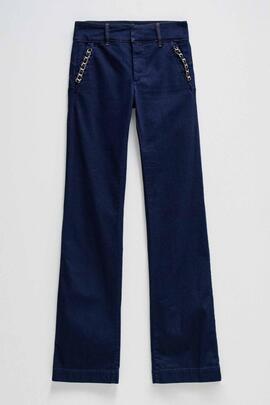 SECRET CHINO PUSH IN FLARE DENIM AZUL