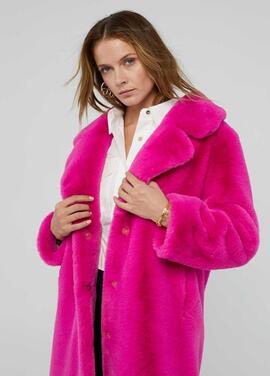 CHAQUETA TEDDY PELO FUCSIA