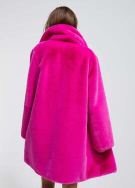 CHAQUETA TEDDY PELO FUCSIA