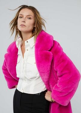 CHAQUETA TEDDY PELO FUCSIA