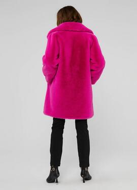 CHAQUETA TEDDY PELO FUCSIA