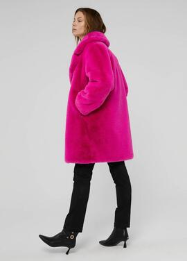 CHAQUETA TEDDY PELO FUCSIA