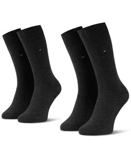 CALCETINES UNISEX TH MEN SOCK CLASSIC 2 PACK GRIS MELANGE