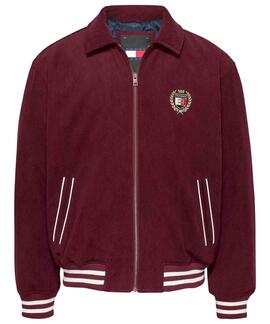 CHAQUETA DE PANA UNIVERSITARIA LETTERMAN RELAXED FIT GRANATE