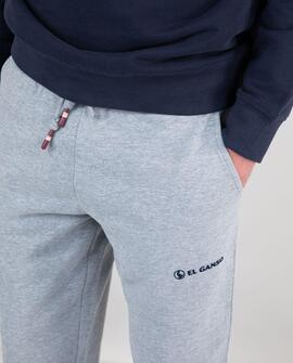 PANTALÓN JOGGER FELPA GRIS MELANGE