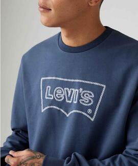 SUDADERA LEVI'S® STANDARD GRAPHIC REGULAR FIT AZUL MARINO