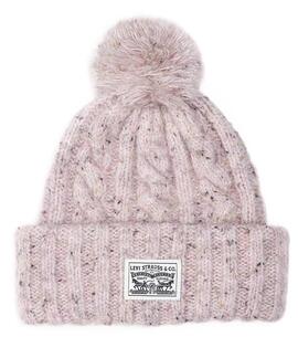 GORRO DE LANA LEVI'S® BACKPATCH POM POM LIGHT PINK