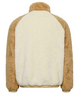 CHAQUETA REVERSIBLE FLUFFY RELAXED FIT CAMEL Y CRUDO