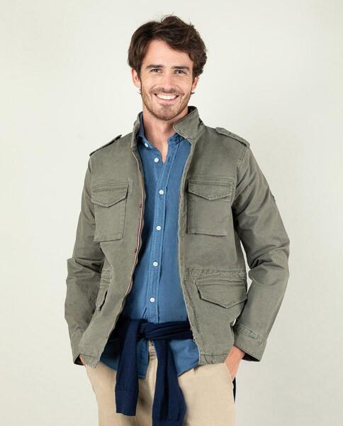 Chaqueta verde caqui hotsell