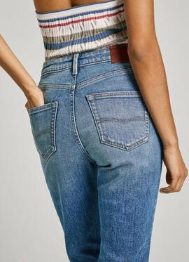 PANTALÓN VAQUERO DION FLARE RI3 HIGH WAIST MEDIUM DESTROY