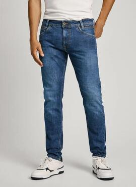 PANTALÓN VAQUERO TAPERED JEANS SPIKE DU6 DENIM AZUL