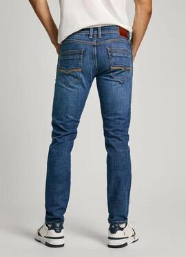 PANTALÓN VAQUERO TAPERED JEANS SPIKE DU6 DENIM AZUL