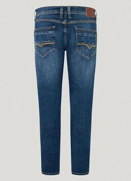 PANTALÓN VAQUERO TAPERED JEANS SPIKE DU6 DENIM AZUL