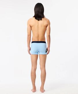 BOXERS 3 PACK TRUNK COTTON STRETCH CELESTE, MARINO Y VERDE