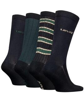 CALCETINES LEVIS GIFTBOX REGULAR CUT 4 PACK GREEN COMBO