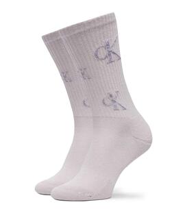 CALCETINES CKJ WOMEN SOCK 2 PAIR RUNFREE LOGO PURPLE / WHITE