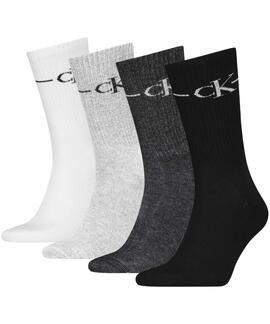 CALCETINES CKJ MEN SOCK 4 PAIR GIFTBOX BLACK / WHITE