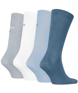 CALCETINES CKJ MEN SOCK 4 PAIR GIFTBOX MONOGRAM BLUE COMBO