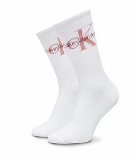 CALCETINES CKJ WOMEN SOCK 4 PAIR GIFTBOX LOGO PINK / WHITE