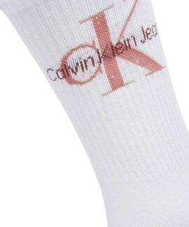 CALCETINES CKJ WOMEN SOCK 4 PAIR GIFTBOX LOGO PINK / WHITE